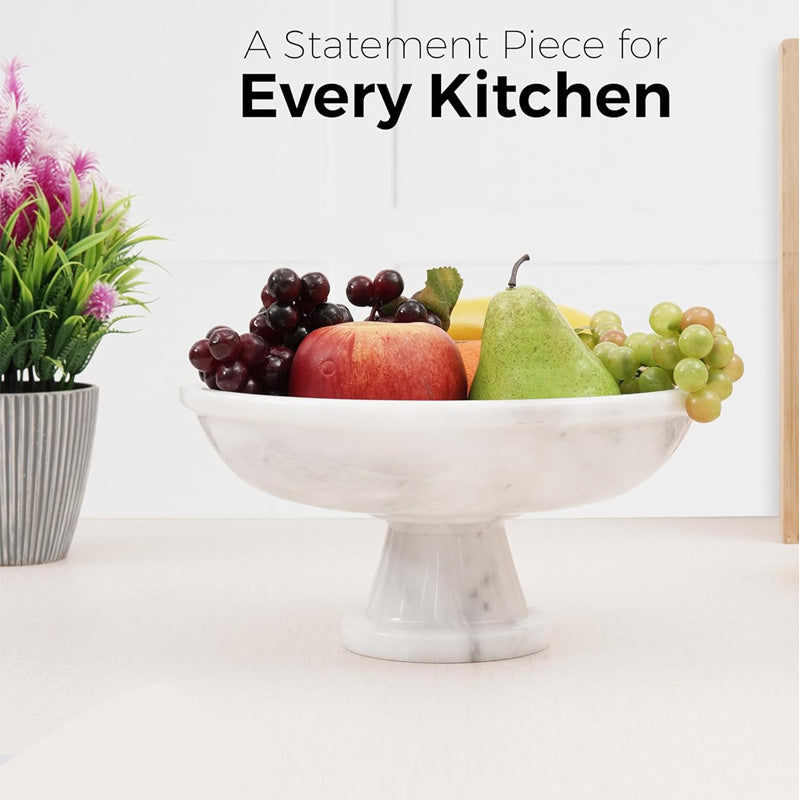 Radicaln Marble Fruit Bowl Black 10"x5" Inch Design A
