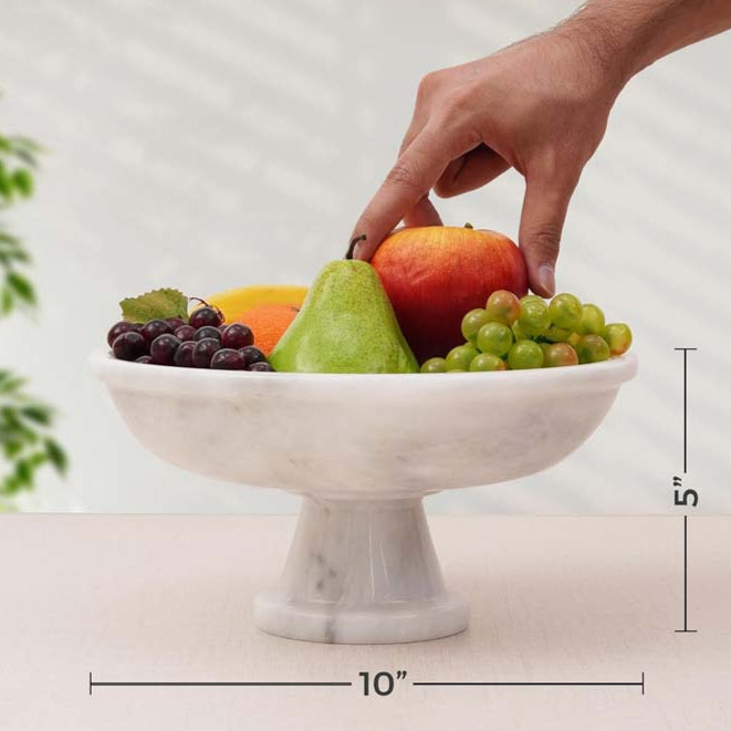 Radicaln Marble Fruit Bowl Black 10"x5" Inch Design A