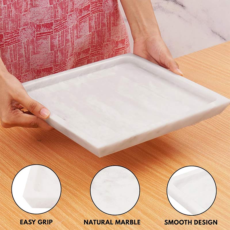 Fancy Marble Fascinated Square Tray