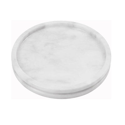 Fancy Natural Marble Round Tray - Serving Tray