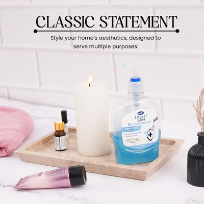 Fancy Natural Marble Rectangular Tray - Serving Tray