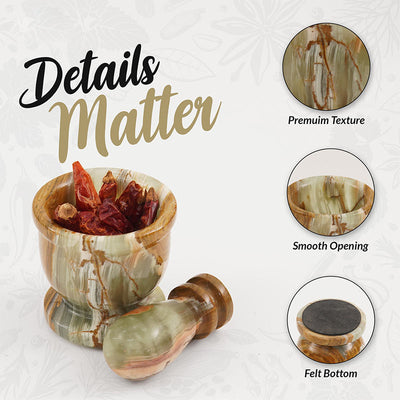 Mortar and Pestle Natural Marble Crusher