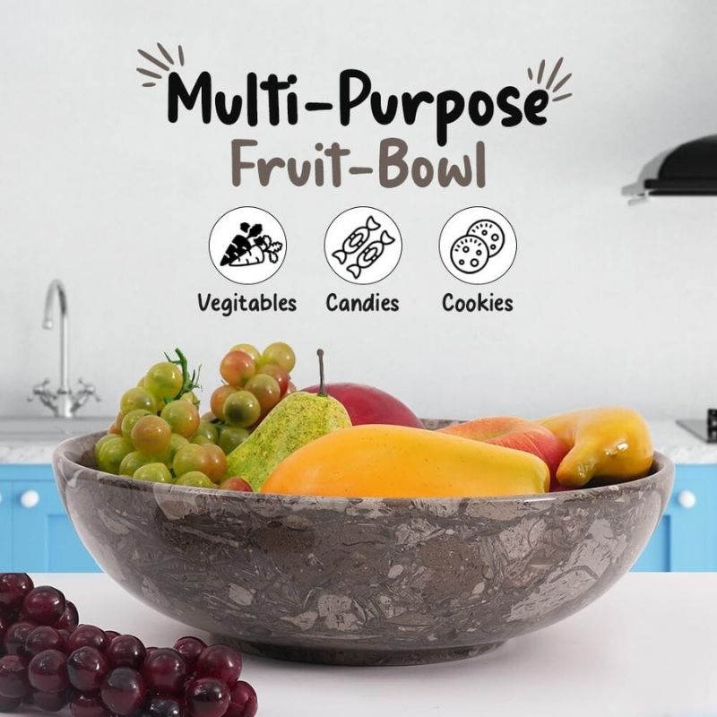 Radicaln Marble Fruit Bowl 10' Inches New