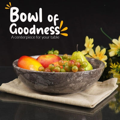 Radicaln Marble Fruit Bowl 10' Inches New