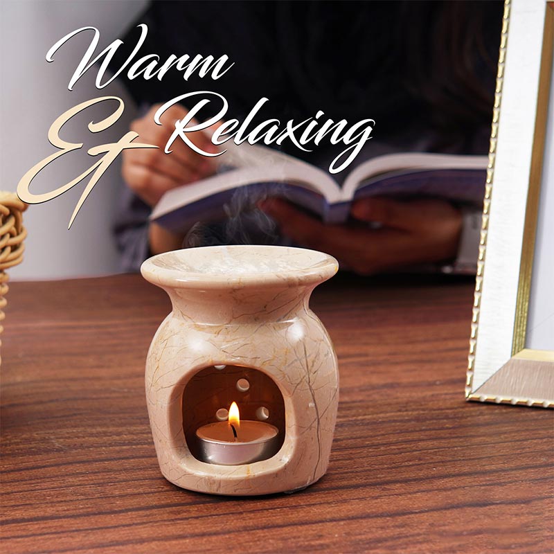 Radicaln Marble Oil Burner 4" Inches Handmade Candle Wax Warmer