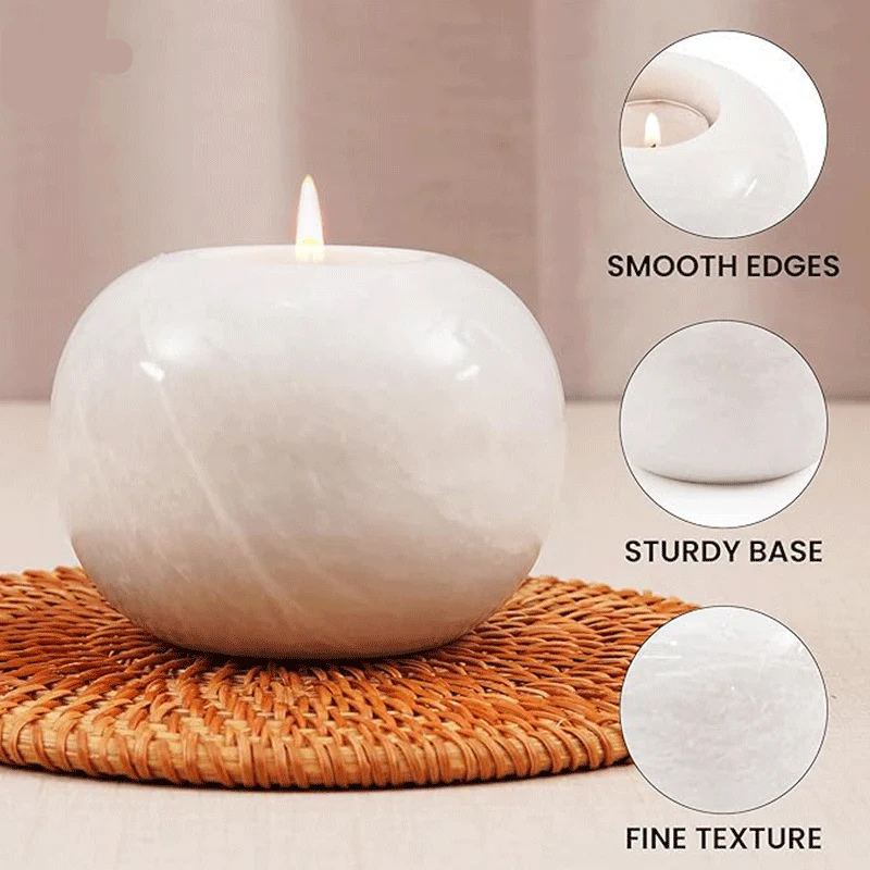 Radicaln Marble Tealight Candle Holder Set of 3 - Pillar Candle Holder
