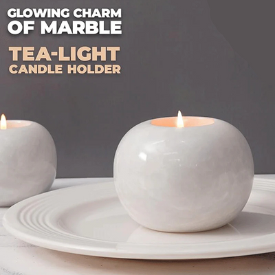 Radicaln Marble Tealight Candle Holder Set of 3 - Pillar Candle Holder