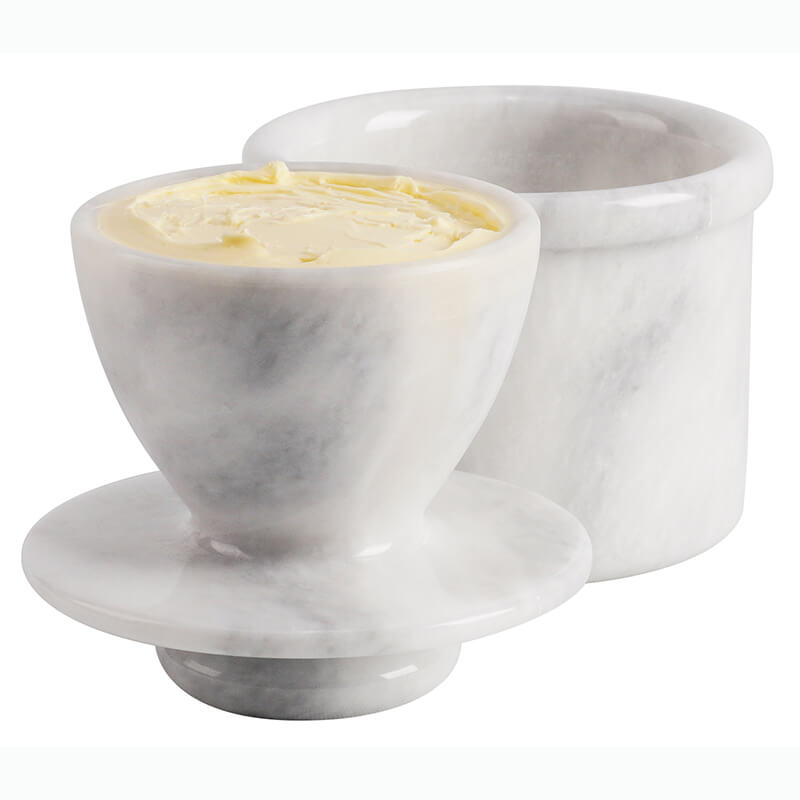 Natural Marble Butter Dish - Butter Crock