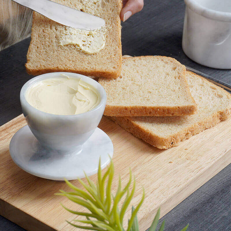 Natural Marble Butter Dish - Butter Crock