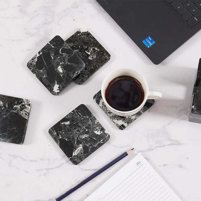 Full Square Coaster Set with Holder